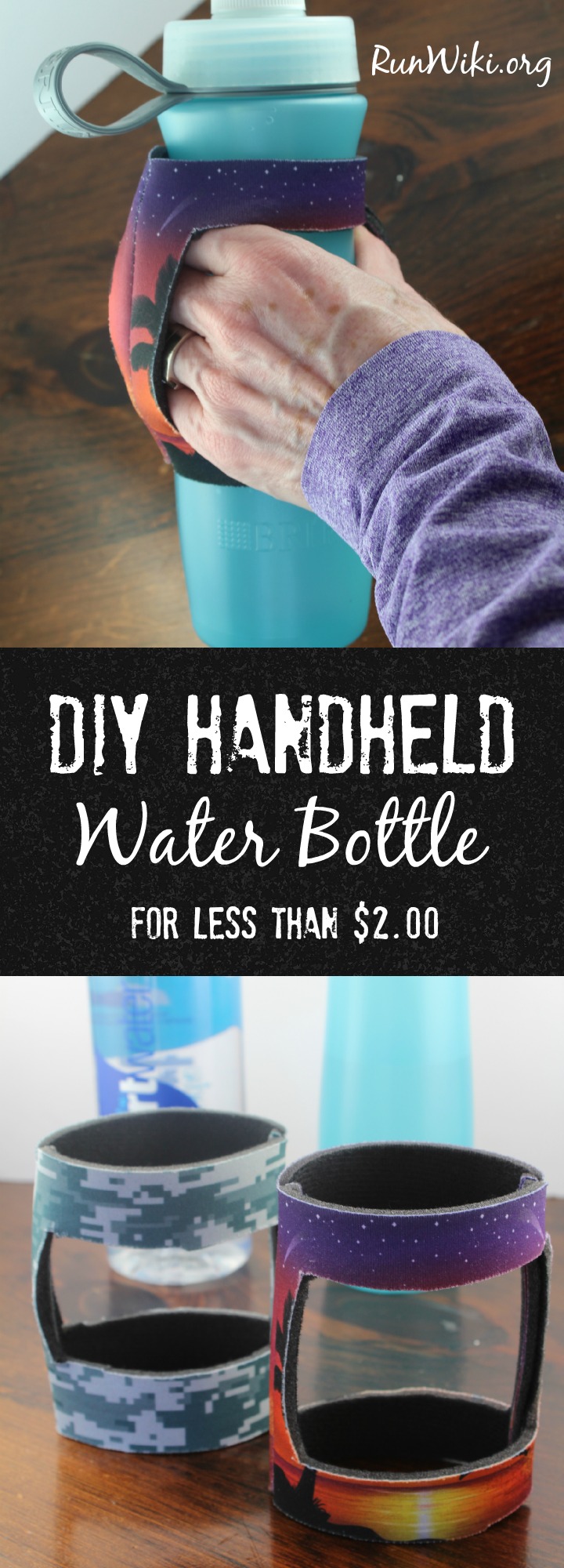 DIY handheld water bottle for runners