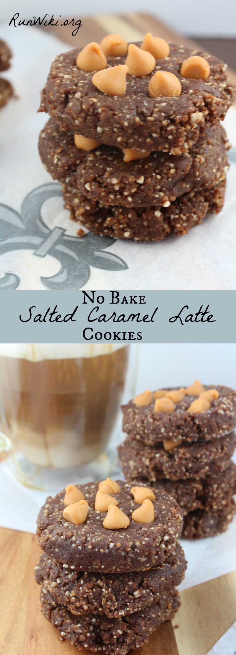 No Bake Salted Caramel Latte Cookies Vegan & Gluten Free
