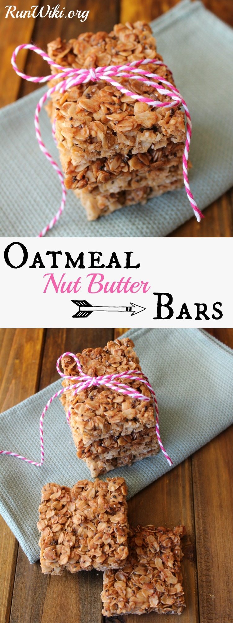 Easy Oatmeal Nut Butter Granola Bars
